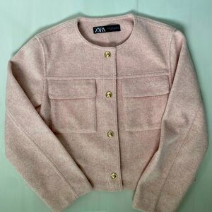 Zara cropped sweater jacket